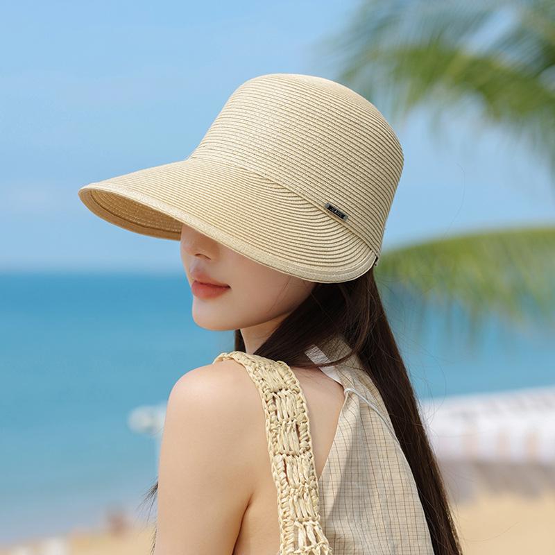 Летняя соломенная шляпа с большими полями, детская модная высококлассная солнцезащитная шляпа, для путешествий на открытом воздухе, для морского побережья, для пляжа