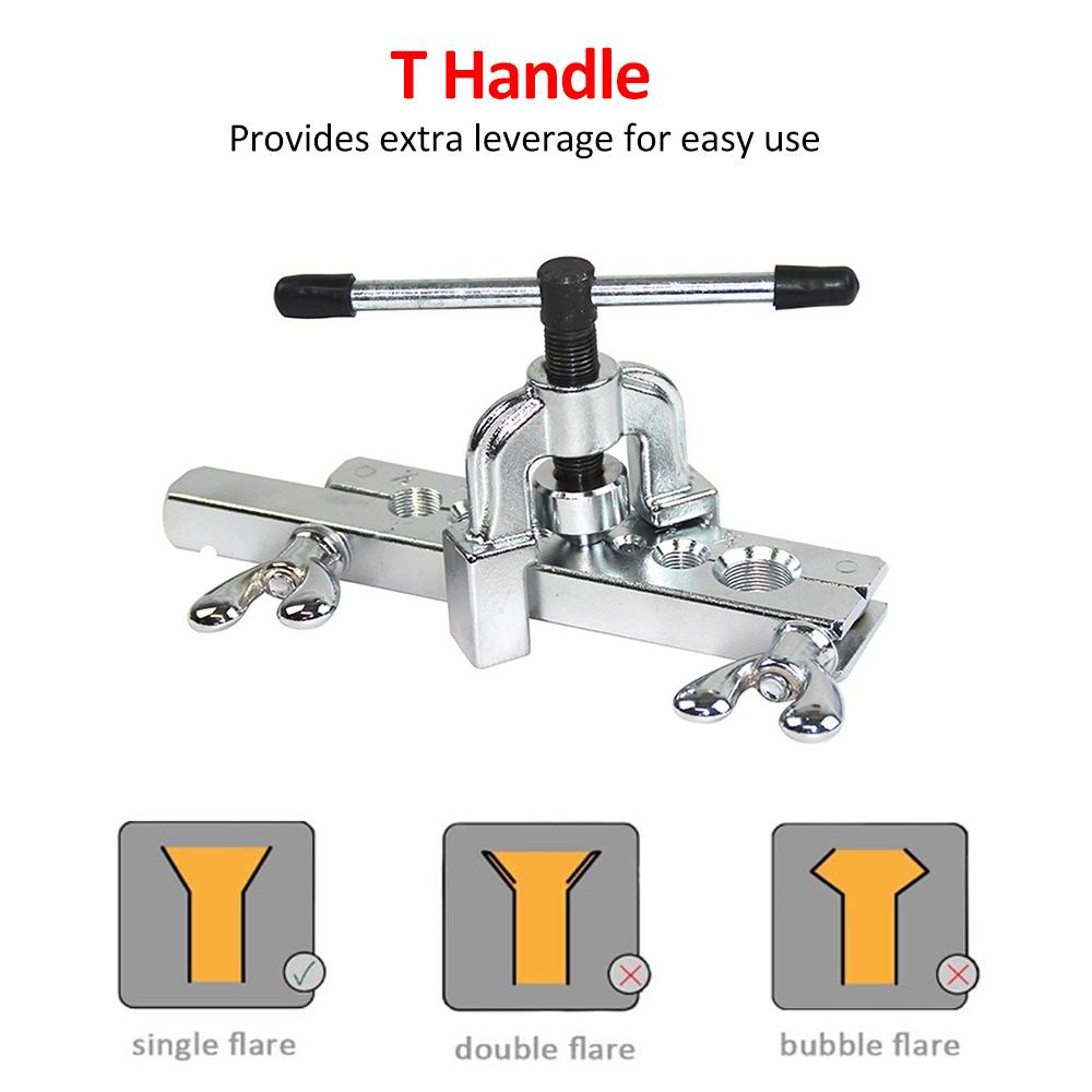Flaring Tool Set Tubing Pipe Copper Tubing Brake Line Flaring Tool Set 7 Dies of 316 " " , 14 " " ,