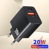 20 Вт USB зарядное устройство с двумя портами USB PD быстрое зарядное устройство USB Type C телефон зарядное устройство адаптер для iPhone Samsung Xiaomi настенные зарядные устройства