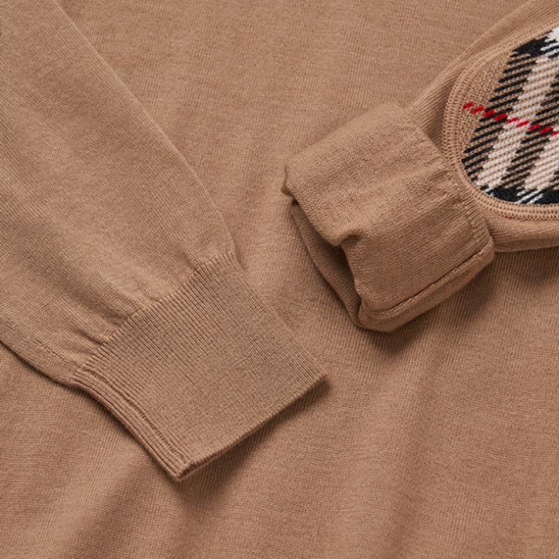 Burberry 8075017 Bempton Vampton Check Patch Merino Wool Women S Knit