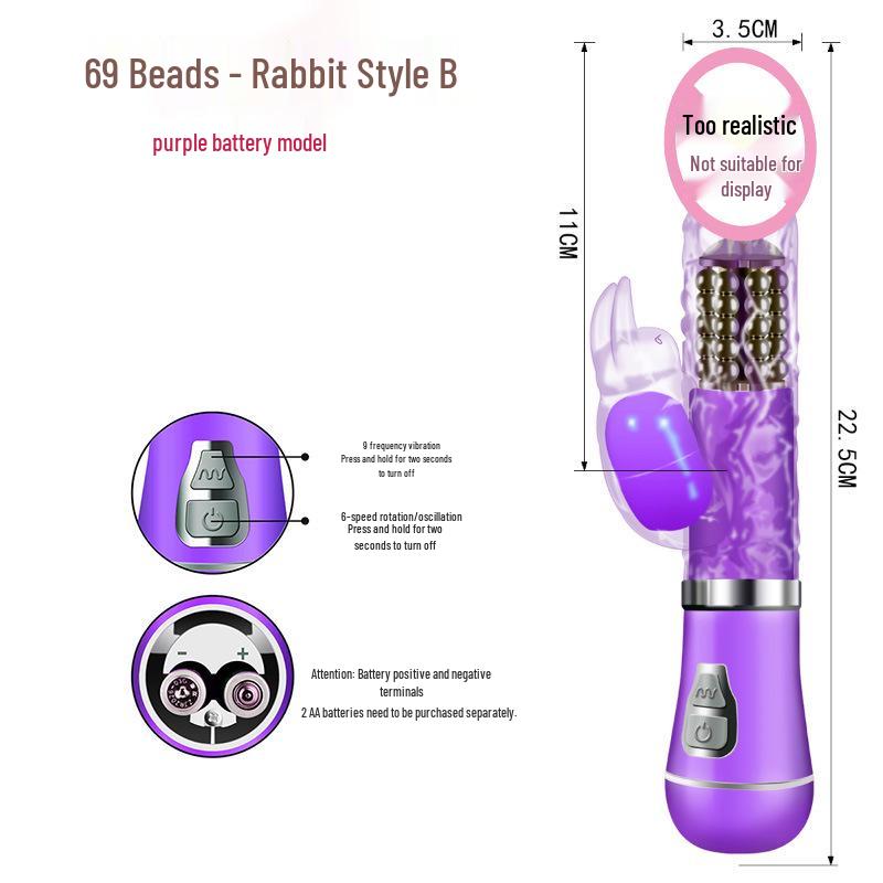 Vibrating Mermaid Rotating Dildo Massager for Women