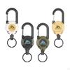 Выдвижной брелок для бейджа, зажим, практичная телескопическая веревка, карабин, брелки, катушка