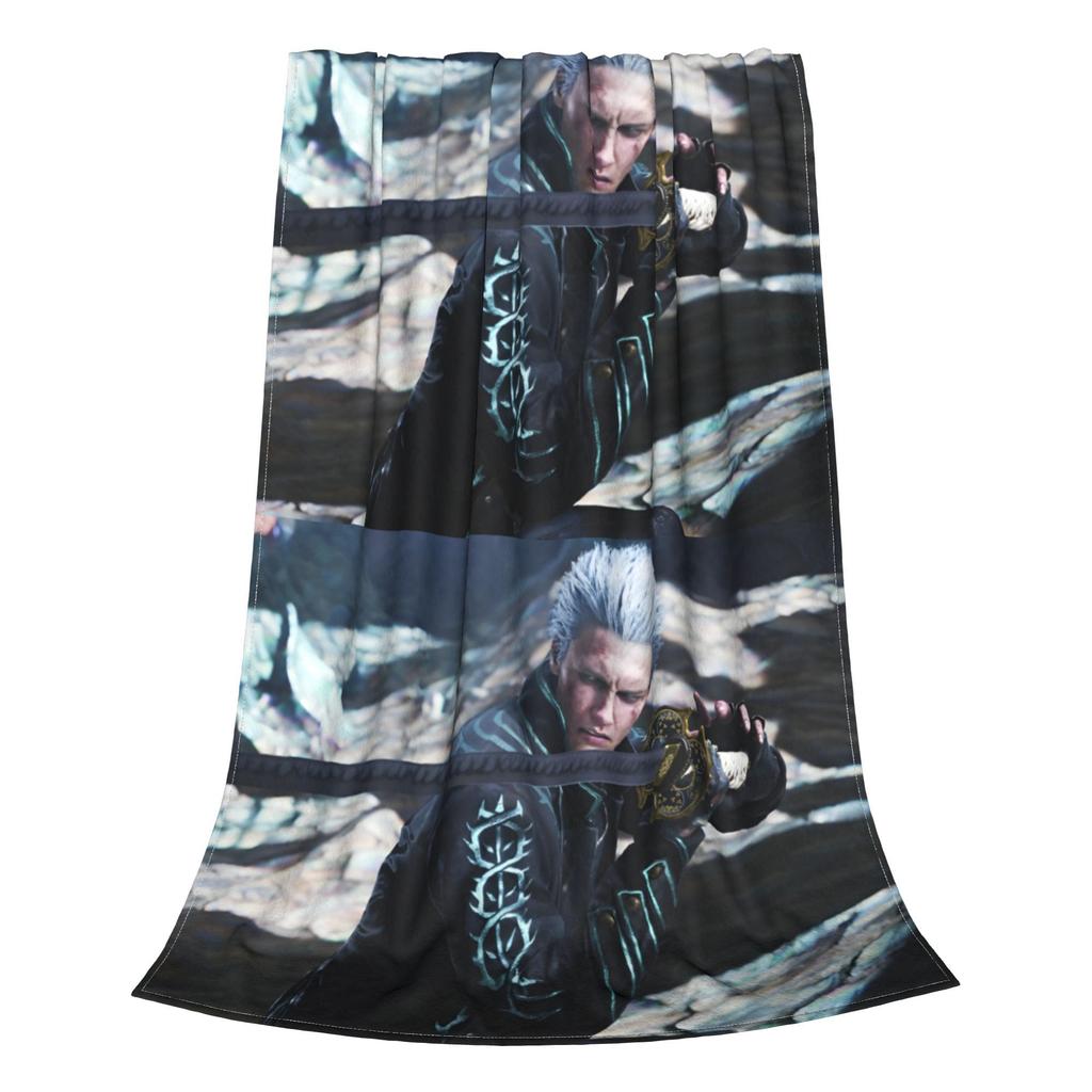 Game Vergil Dmc Blanket Devil May Cry Wool Funny Warm Throw Blanket for Home  Winter