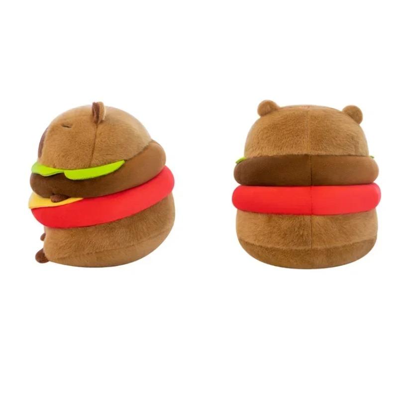 Новая милая плюшевая игрушка-гамбургер капибара, имитация животного, кукла, мягкая детская игрушка, подарок на день рождения, украшение комнаты Kawaii