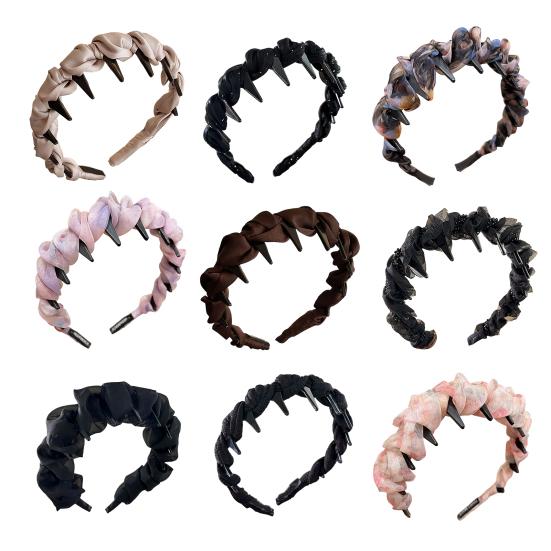 Высокий череп Имитация жемчуга Повязка на голову Противоскользящий дизайн Декор лентой Волосы