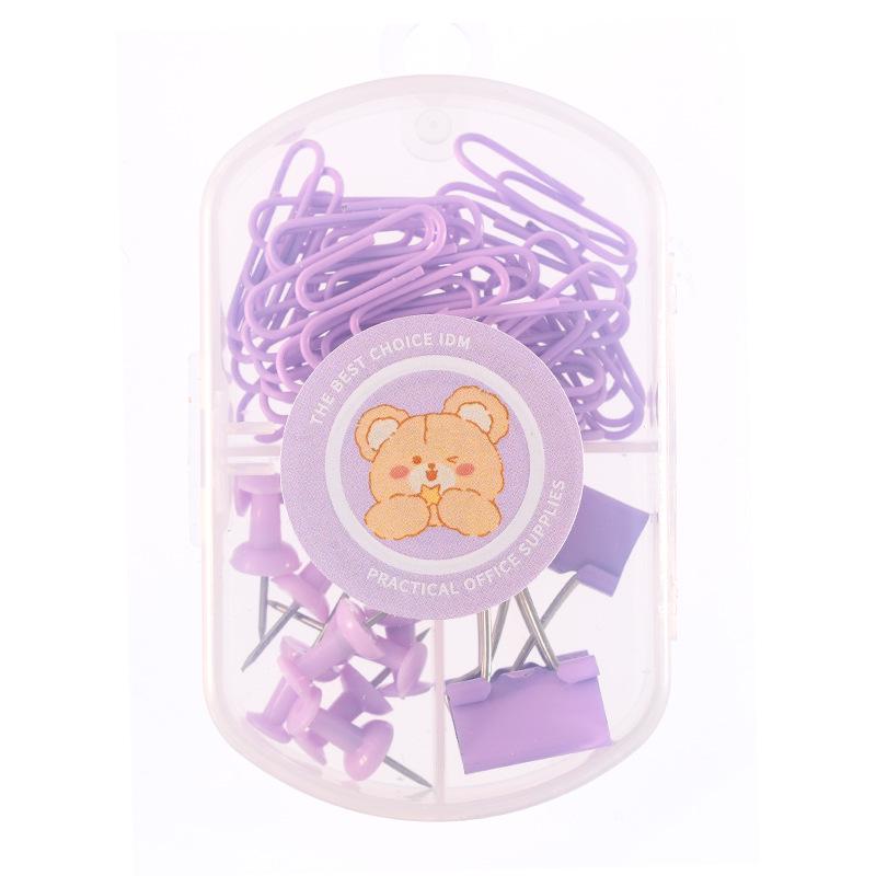 Набор для офисного переплета 3 в 1: цветная скрепка, кнопка и гвоздь I-Nail