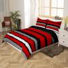 Red Black Grey Striped Duvet Set Children Adult Bedroom Decoration Geometric Modern Bedding