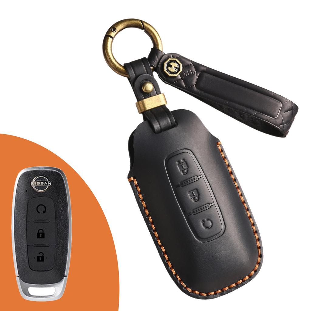 Кожаный чехол для ключа для новых моделей Nissan: Sylphy, Teana, Tanlu, Qashqai, Qijun, Jinke — стиль ретро с пряжкой