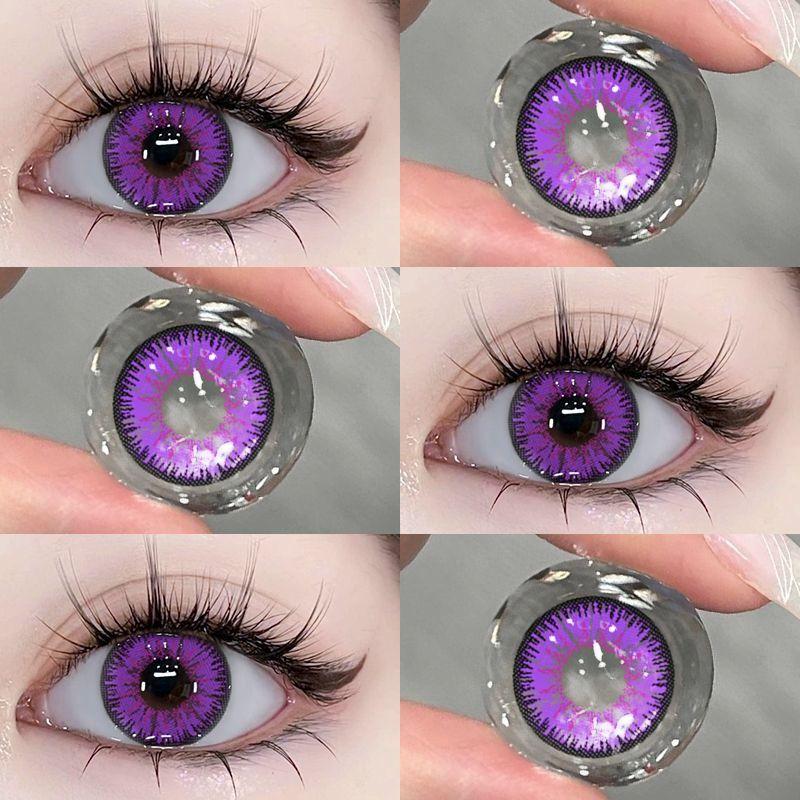 Цветные контактные линзы MillCreek 14,5 мм, синие, красные, зеленые, контактные линзы серии для косплея, Хэллоуин, косплей, аниме, глаза, 0 градусов, 2 шт.