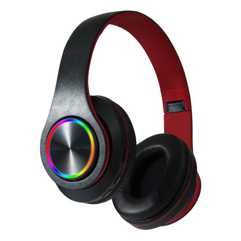 Новая светящаяся беспроводная Bluetooth-гарнитура B39: Складные, Накладные, Готовые к звонкам, с функцией слота для карты