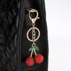Rhinestone Cherry Bag Pendant Charms Car Keyring Cute Cherry Keychain  Gift