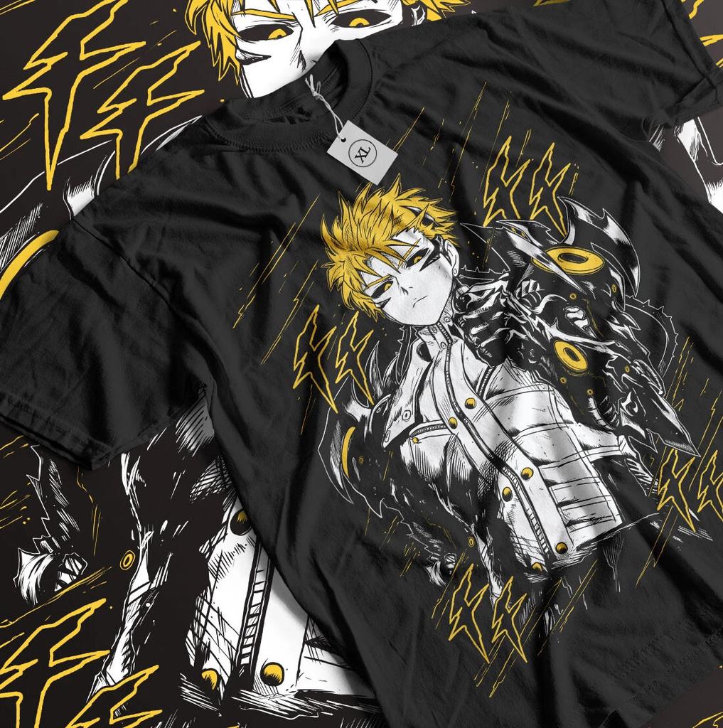 Genos TShirt Anime Unisexga Villain One PunchUnisex Graphic TShirt Black