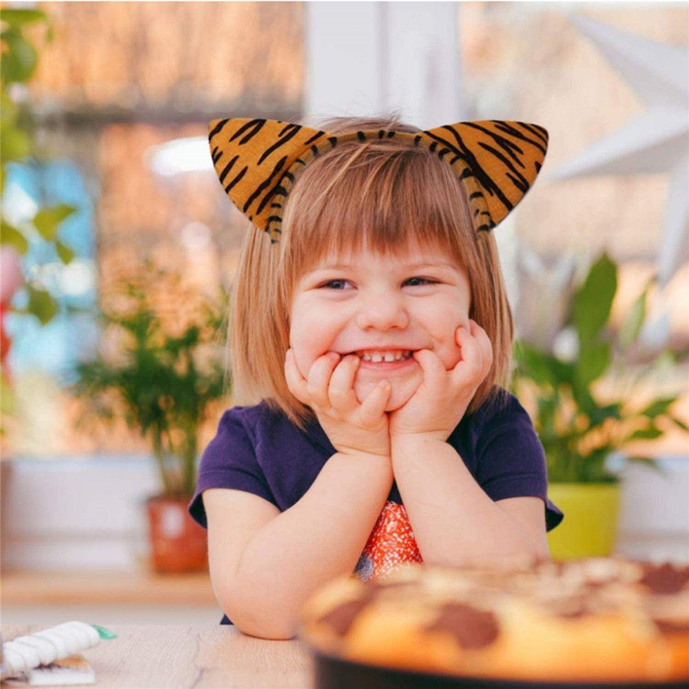 День рождения Собака Зебра Плюшевый Косплей Аксессуары для волос Животные Уши Ободок Праздничный атрибут Резинка для волос