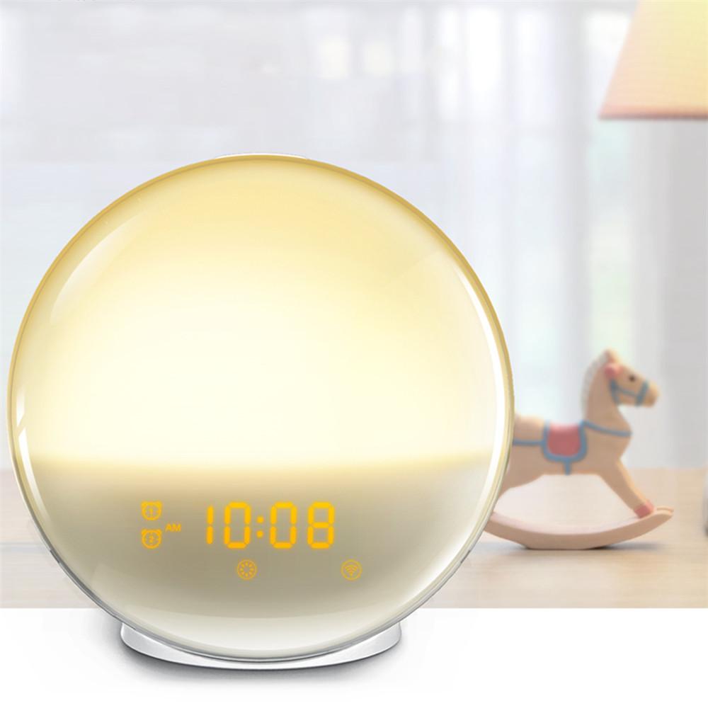 Многофункциональный будильник «Рассвет», световой будильник, 7 звуков, FM-радио, помощь для сна