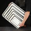 Stainless Steel Food Storage Serving Tray Rectangle Oven Trays for Cooking Serving