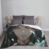 Genshin Impact Xiao Portrait Blankets Fleece Autumn/Winter Anime Game Breathable Throw Blanket for Bedding Office Bedding Throws