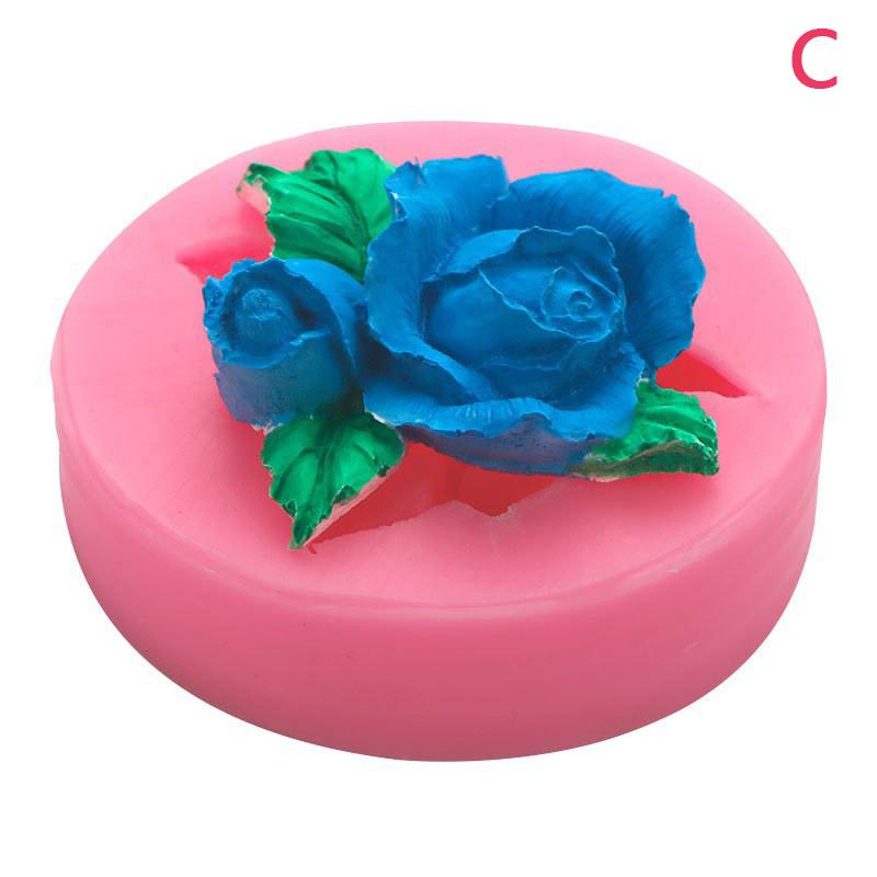 3D роза лотос орхидея маргаритка подсолнух силиконовая форма сделай сам свадебный цветок помадка для торта украшение инструмент для выпечки мыла свечи форма подарок