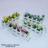1:12 Scale Flower Fence Decor 8 Styles Miniature Potted Plants Toys  Doll House Decor