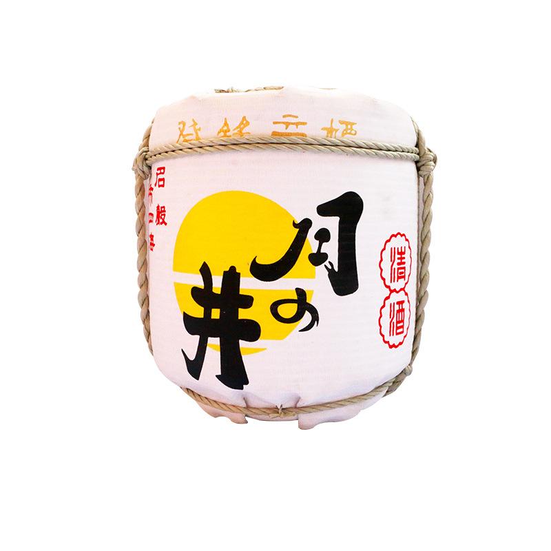 Japanese Sake Barrel Decor, Nihonsakari Hakutsuru Pattern Restaurant Display