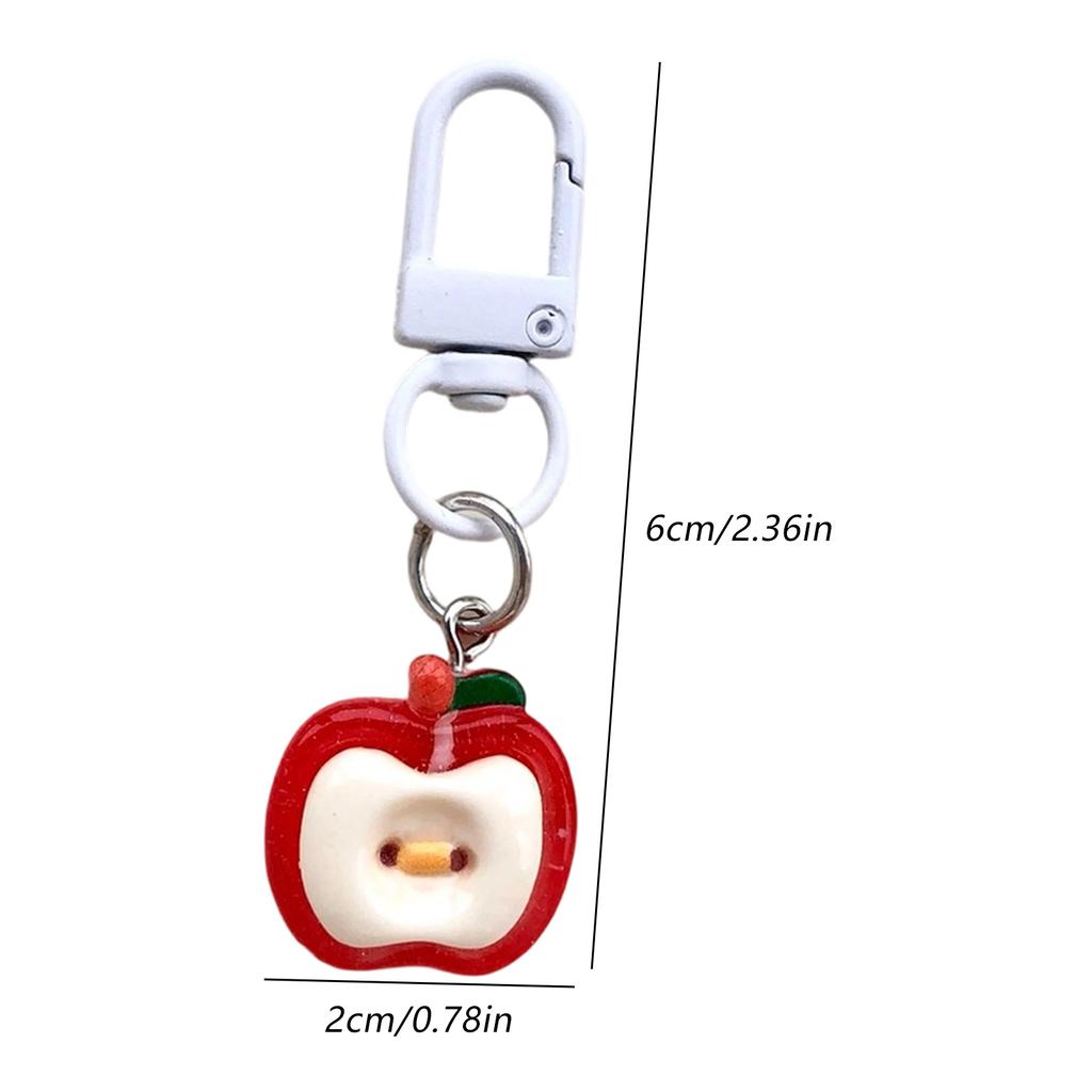 Vibrant Jelly Fruit Keychain Cute Resin Key Ring Bag Charm For Women Girls Spring Summer Accessories Gift