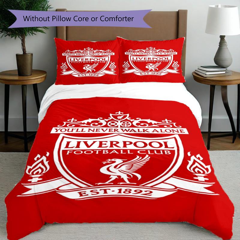 3pcs Duvet Cover Set (1*Duvet Cover + 2*Pillowcase, Without Core),Football team.C Print Bedding Set, Bedroom Decor, All‑Season, Birthday Gift