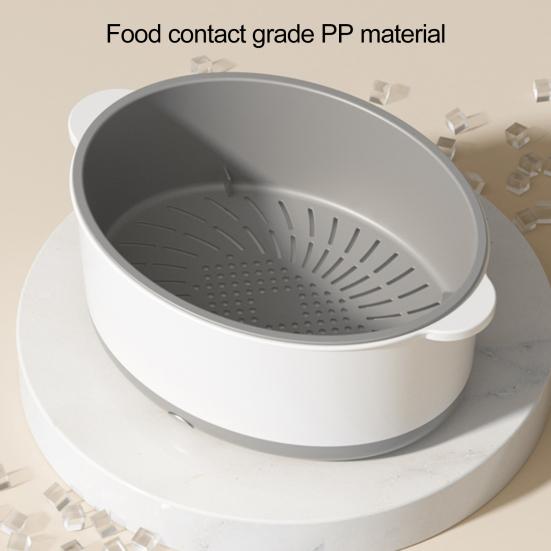 Ультразвуковая пищевая машина, большой очиститель овощей, двухслойная корзина для быстрого дренажа для посуды, фруктов
