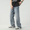 American Style Old Blue Loose Straight Jeans Trousers High Street Jeans Men