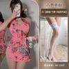 Sexy Large Size Sexy Classical Printing Cheongsam Hollow Small Chest Big Sexy Underwear Uniform Set