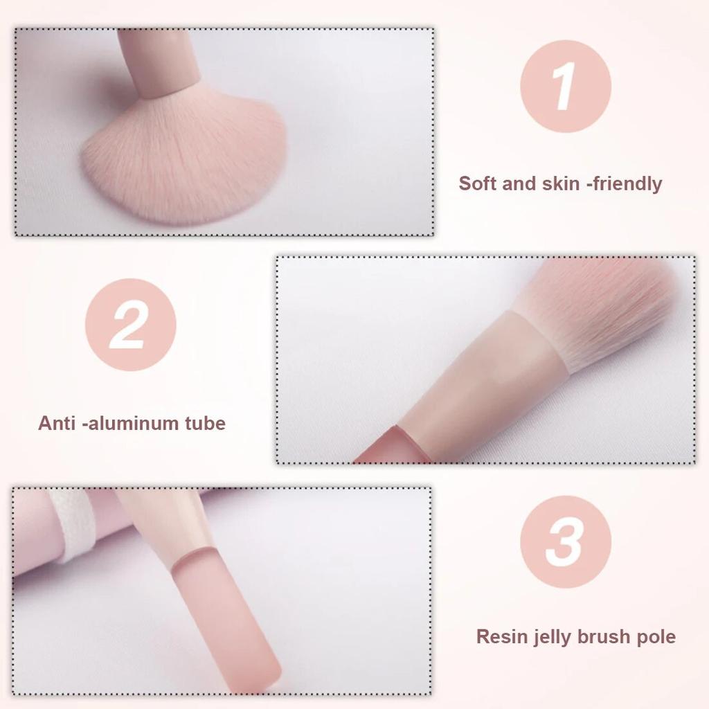 10Ppcs Pink Soft Fluffy Makeup Brushes Set Cosmetics Foundation Blush Powder Brush Eyeshadow Brush Makeup Tool