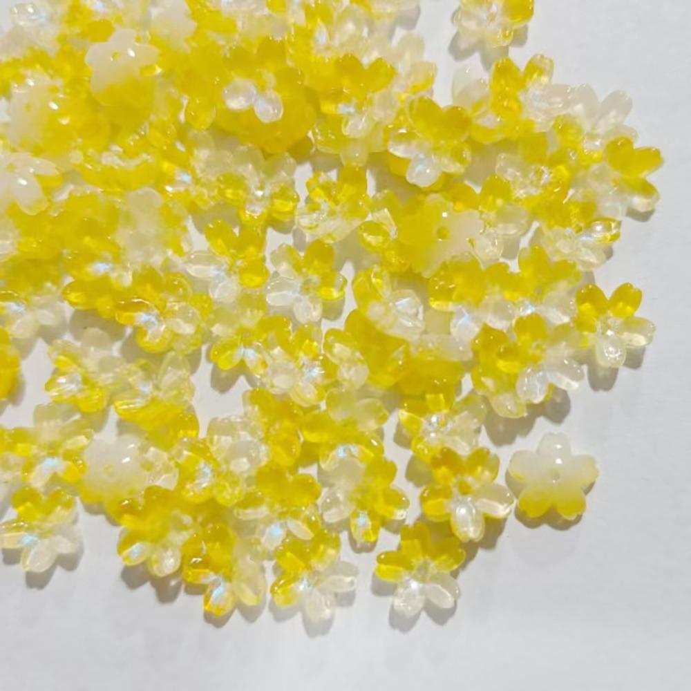 100pcs Transparent Oriental Cherry Beads Gradient Color Jewelry Making Material  DIY Accessories