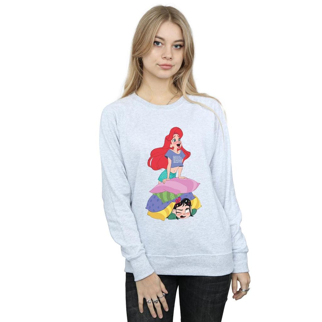 Disney Womens/Ladies Wreck It Ralph Ariel And Vanellope Sweatshirt