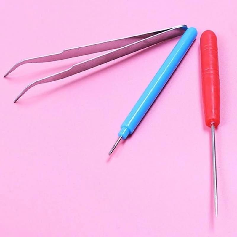 3 Piece Tweezers Feather Pen Needle Slot Pen Tool Kit DIY for Classroom Store Wedding Party Decoration Paper Tools