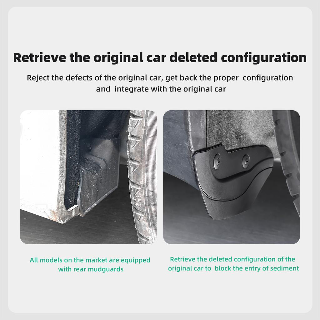 LUCKEASY For Tesla Model Y 2020-2025 Invisible Mud Fenders Modification Car Exterior Accessories Model 3 2025 Mudguards 4Pcs