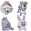 4pcs-Computer embroidery fabric stickers Home fabric clothes decoration stickers