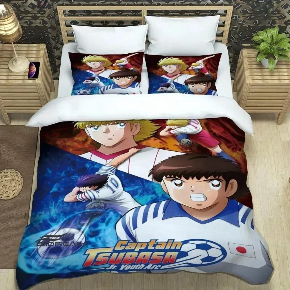 Новая коллекция постельного белья по аниме Captain Tsubasa Пододеяльник с наволочкой Размеры: Твин, Фулл, Квин, Кинг Постельное белье Домашний текстиль