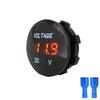 DC 5V-48V LED Mini Round Waterproof Motorboat Motorcycle Panel Digital Voltmeter Tester Monitor Display Voltmeter