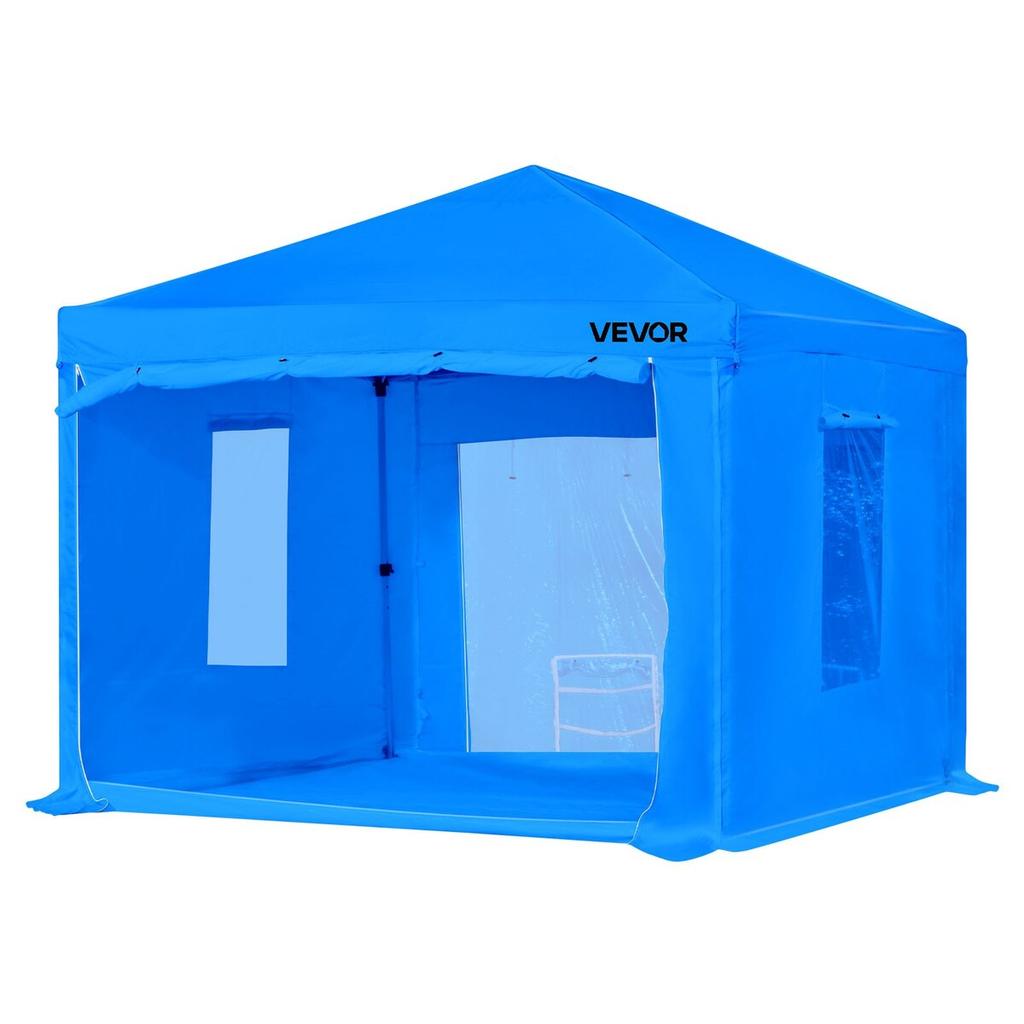 Portable Paint Booth Tent, 2930 x 2930 x 1810mm Portable Garage Spray Tent, Waterproof Spray Booth with Foldable Frame Design & 2 Mesh Side Windows