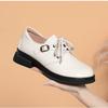 Fashion AIYUQI Women's Shoes Large Size Fall 2024 New Genuine Leather Women's Shoes Lace-up British-style Non-slip Women's Shoes