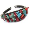 [N4632] - Designer Bracelet 'Minéralia' Turquoise Coral