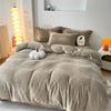 Winter Flannel Duvet Cover Solod Color Soft Warm Quilt Cover Cozy Thick Comforter Cover for Adults Children Queen King Bed Linen