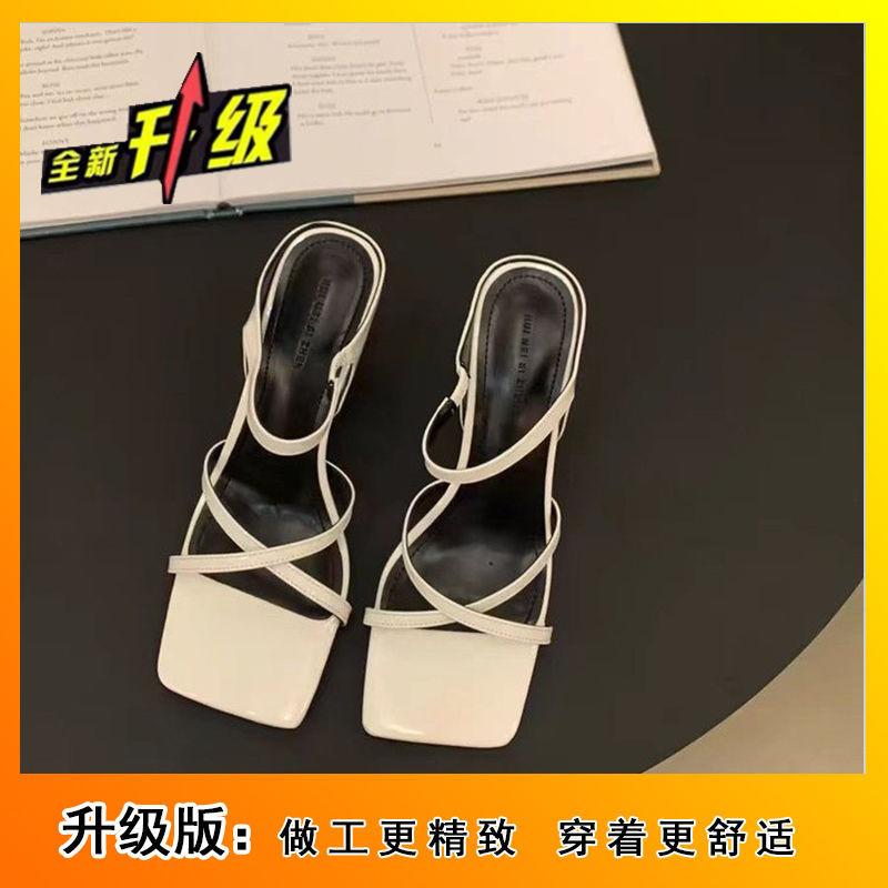 Sandals Red Sexy High Heels Slippers Temperament Cross High Heels Sandals Women's European and American Fashion Pointed 2025 New