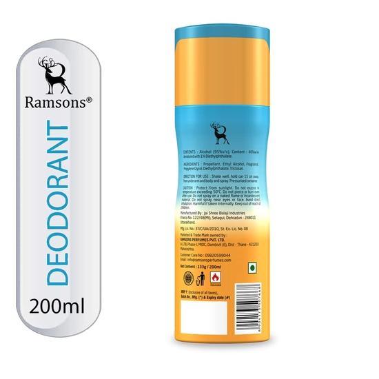 RAMSONS Комбо Део Тальк | 1 Дезодорант-спрей Exotica - 200 мл | 1 Дезодорант-спрей Sandy Shore - 200 мл | 1 Део Тальк RED ZX - 100 г | Набор из 3 шт.