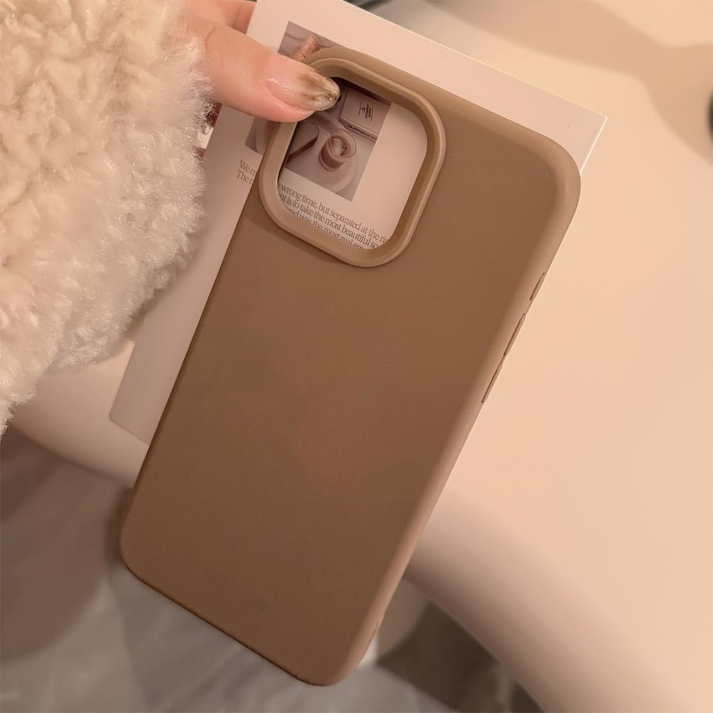 Soft Korean Ins Style Solid Color Suitable for Apple 17pro Max Mobile Phone Case Iphone16 Silicone 15 Soft Sleeve 13