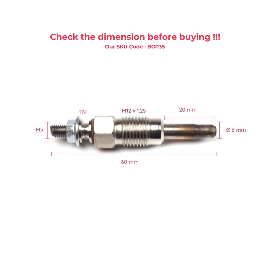 EGP35 1 Piece Heater Glow Plugs GX59 N0190811 0100226173 for  Volvo VW Skoda Seat