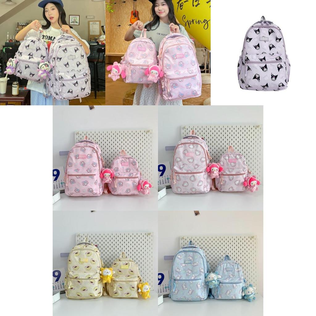 Anime Style Waterproof Nylon Backpack With Expansion For School College Students Special Characters Included
