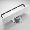 Black/White Marble Bathroom Shelf Wall-mounted Bathroom Storage Rack Aluminum Shower Stand With Rod Bathroom Accessory