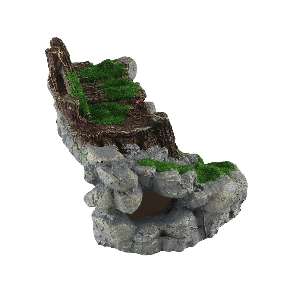 Moss Rockery Shape Decoration Landscaping Creative Bridge Ornament Fish Tank Ornaments Fish Tank