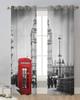Tower Of London UK Big Ben Прозрачные шторы для украшения гостиной Оконные шторы для кухни Тюль Вуаль Шторы из органзы
