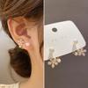 2025 Korean High-End Pearl Flower Earrings: Luxurious Niche Design for Women