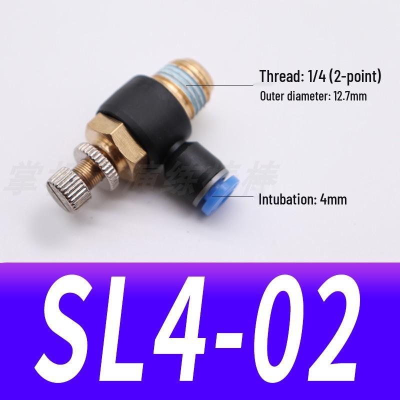 Pneumatic Connector SL8-02, Throttle Valve SL6-01, Speed Control Valve SL4-M5, Air Hose SL10-03, SL12-04